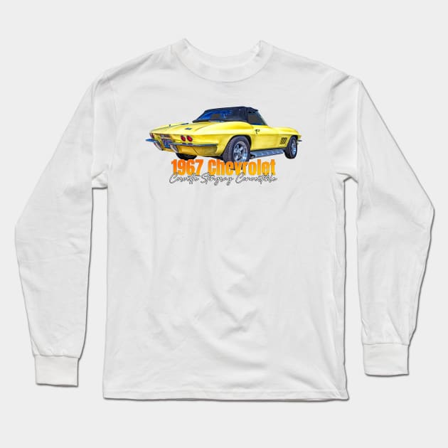 1967 Chevrolet Corvette Stingray Convertible Long Sleeve T-Shirt by Gestalt Imagery